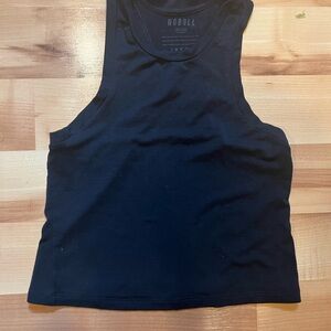 NOBULL Black Sleeveless Crop Muscle Tee